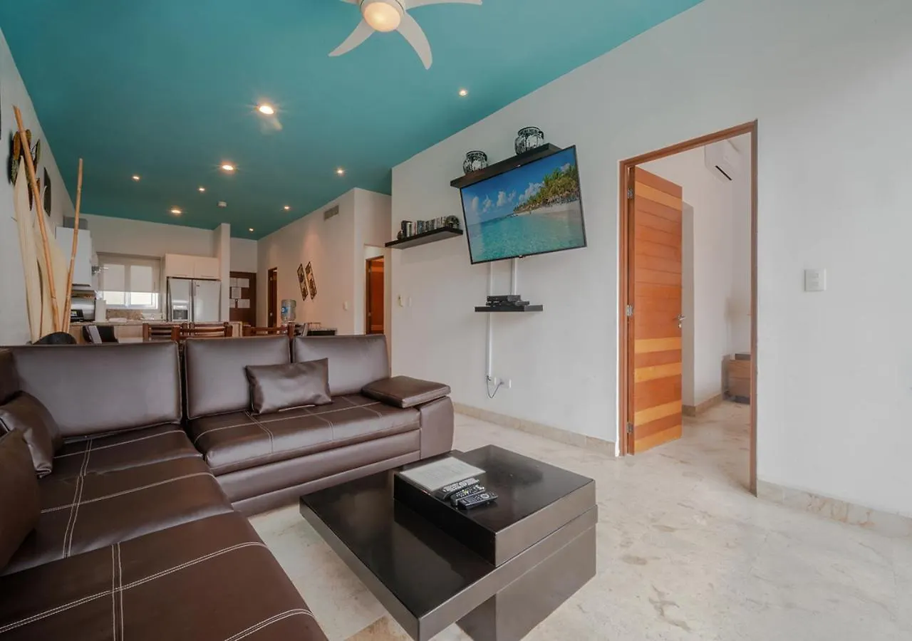 Prázdninový dům Beachfront Penthouse With 3 Bedrooms & Ocean View - Las Nubes Playa del Carmen